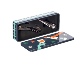 03. SET VINO CAJA METALICA