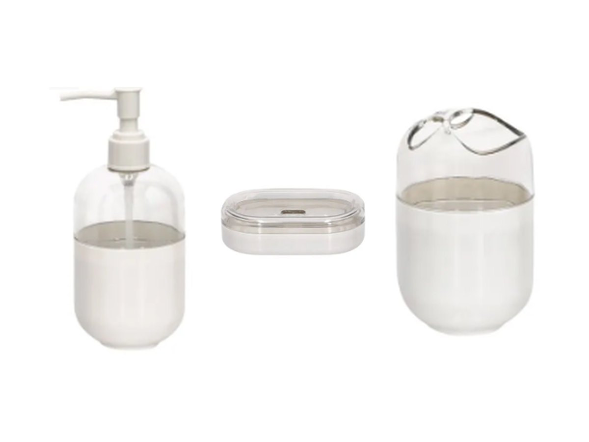 SET X3 - DISPENSADOR + JABONERA + PORTA CEPILLO