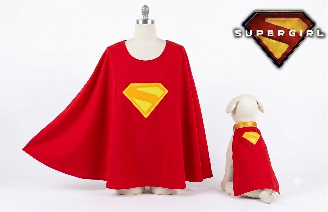 Capa Adulto + Capa Mascota Super girl